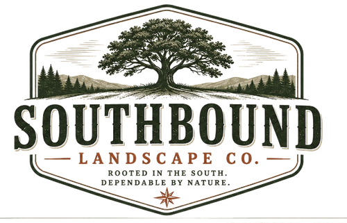Southbound Landscape Co. hex badge, established 2024