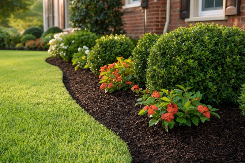 Mulch Installation by Southbound Landscape Co. in North Mississippi
